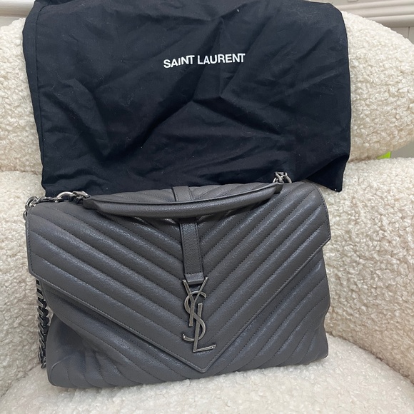 College Large Chain Bag in Quilted Leather - Picture 1 of 2